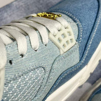Mid Top Sneakers, Blue Colorway, Lace Up Design, Casual Gift for Sneaker Fans