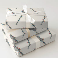 Festive Lacrosse Stick Gift Wrap, Christmas Lights Lacrosse Wrapping Paper, Sports Holiday Present Paper, Athlete Xmas Gift Wrapping Paper