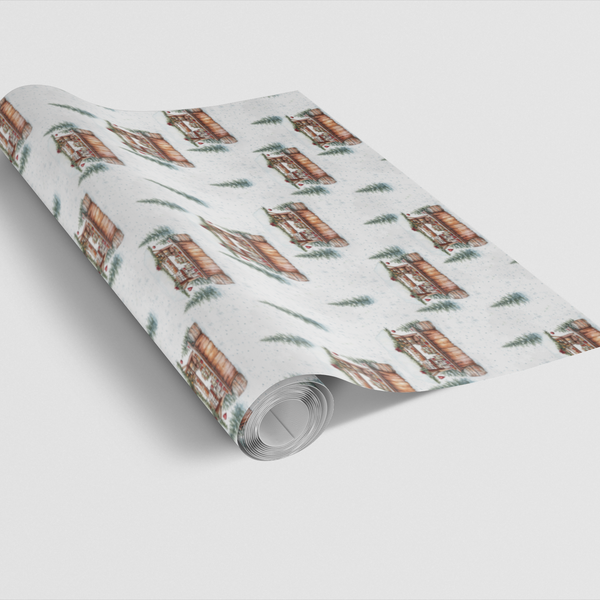Winter Village Gift Wrap, Christmas Market Wrapping Paper, Comfy Holiday Wrapping Paper, Town Christmas Gift Wrap, Festive Pr