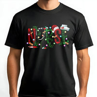 Holiday Medical Graphic Tee, Buffalo Plaid Christmas Nurse T-Shirt, Humorous RN Christmas Shirt, Nursing Student Tee, Healthcare Worker Present