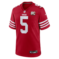 San Francisco 49ers Mike Evans Scarlet 80th Anniversary Game Jersey