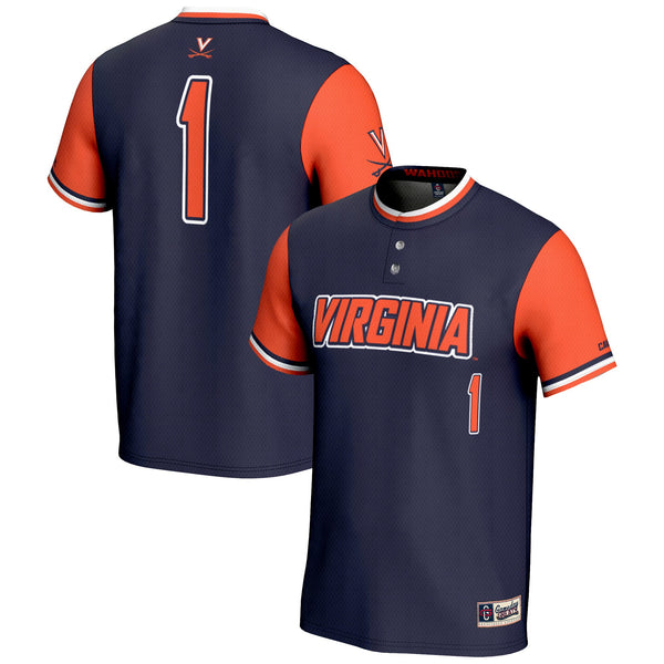 #1 Virginia Cavaliers Lightweight Softball Jersey - Navy