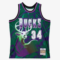 Milwaukee Bucks Ray Allen 1996 Team Marble Swingman Jersey - Green