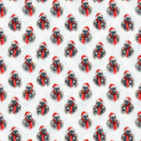 Santa Hat Animal Gift Wrap, Winter Warmth Gorilla Wrapping Paper, Humorous Christmas Present Paper Roll, Adorable Holiday Gift Wrapping Paper