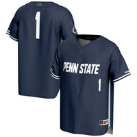 #1 Penn State Nittany Lions Lightweight Baseball Fashion Jersey - Navy