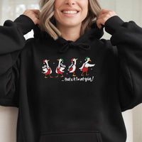 Humorous Holiday Quote Sweatshirt, Silly Goose Christmas Hoodie, Retro Honk Xmas Pullover, Sarcastic Animal Lover Holiday Sweatshirt