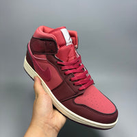 High Top Sneakers, Red Colorway, Lace Up Design, Casual Gift for Sneaker Fans