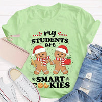Snowflake Holiday Educator Tee, Smart Cookies Teacher Christmas Shirt, Adorable Baking School T-Shirt, Elementary Teacher Graphic Xmas Shirt