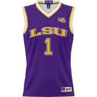 #1 LSU Tigers Lightweight Basketball Jersey - Purple