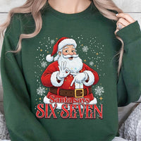 Humorous Christmas Meme Sweatshirt, Santa Six Seven Sweatshirt, Retro Holiday Humor Crewneck, Sarcastic Xmas Sweater, Humorous Santa Sweatshirt