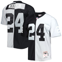 Las Vegas Raiders Charles Woodson Black/Silver 1998 Split Legacy Replica Jersey