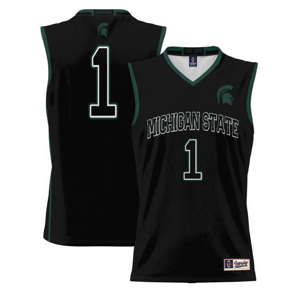 #1 Michigan State Spartans Lightweight Basketball Jersey - Black
