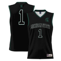 #1 Michigan State Spartans Lightweight Basketball Jersey - Black
