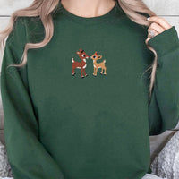Adorable Festive Holiday Sweater, Christmas Reindeer Sweatshirt, Minimalist Antler Crewneck, Comfy Winter Wonderland Pullover Unisex