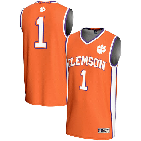 #1 Clemson Tigers Lightweight Basketball Jersey - Orange