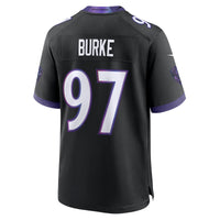 Baltimore Ravens Ethan Burke Black Alternate Game Jersey