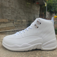 High Top Sneakers, White Colorway, Lace Up Design, Casual Gift for Sneaker Fans