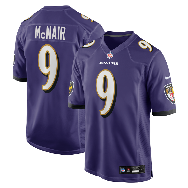 Baltimore Ravens Steve McNair Purple Game Retired Player Jersey