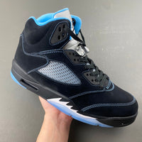 Mid Top Sneakers, Blue Black Colorway, Lace Up Design, Casual Gift for Sneaker Fans