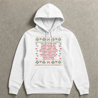 Humorous Holiday Cookie Sweatshirt, Sprinkles Pignoli Cookies Ugly Christmas Hoodie, Italian Baking Pullover Hoodie, Foodie Xmas Party Present