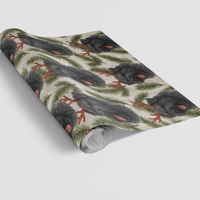 Reindeer Antler Dog Gift Wrap Roll, Bouvier des Flandres Christmas Wrapping Paper, Holiday Dog Lover Wrapping Paper, Festive Present Wrap