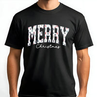Retro Christmas Tree Varsity Shirt, Merry Christmas T-Shirt, Adorable Holiday Graphic Tee, Festive Winter Aesthetic Xmas Vacation T-Shirt