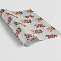 Yorkie Christmas Sweater Gift Wrap, Yorkshire Terrier Wrapping Paper, Festive Dog Holiday Wrapping Paper, Adorable Puppy Xmas Present Paper Roll