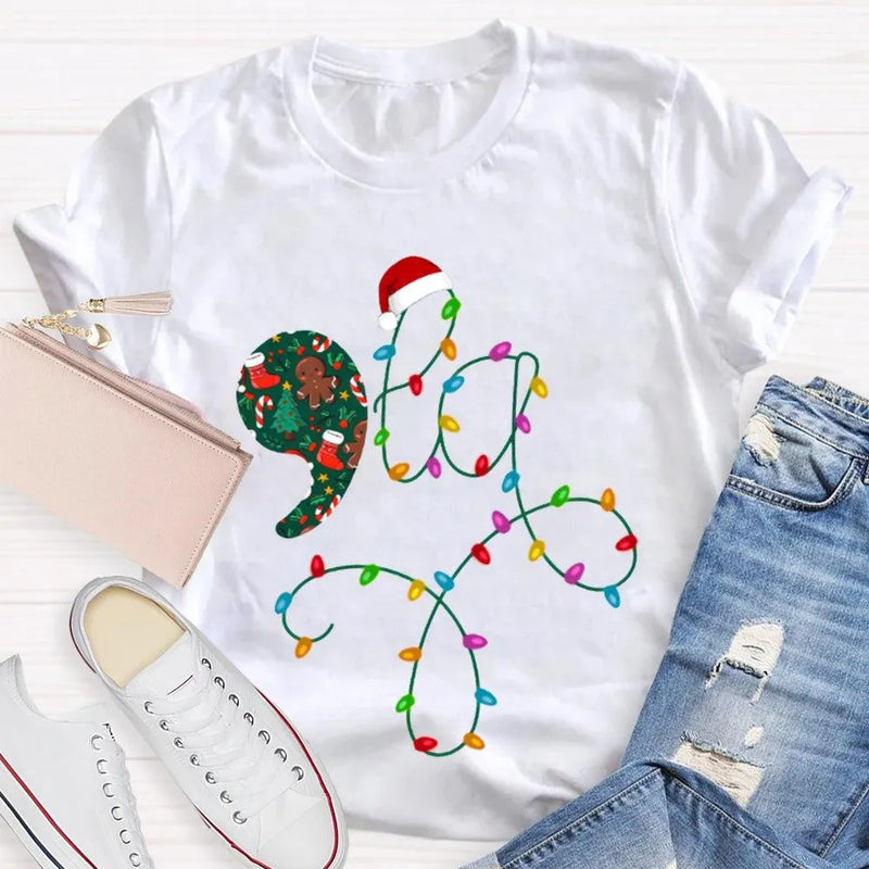 Festive Christmas Lights Shirt, Christmas Atmosphere Lights T-Shirt, Retro Christmas Lights Graphic Tee, Holiday Family Shirt Present