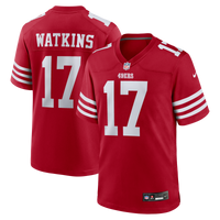 San Francisco 49ers Jordan Watkins Scarlet Team Game Jersey