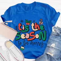 Festive Holiday Teacher Shirt, Tis the Season Christmas Teacher T-Shirt, Adorable Winter Educator Tee, Merry School Staff Present, Teacher Shirt