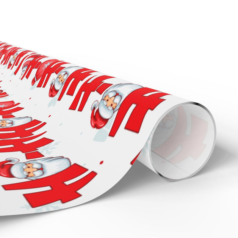 Ho Ho Ho Gift Wrap, Santa Claus Wrapping Paper, Christmas Wrapping Paper Roll, Holiday Gift Wrap Paper, Festive Xmas Wrapping Paper