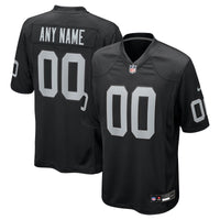 Las Vegas Raiders Black Custom Game Jersey