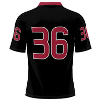 #36 Harvard Crimson Football Jersey - Black