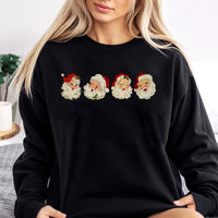 Mid Century Vintage Christmas Graphic Crewneck, Retro Santa Sweatshirt, Nostalgic Holiday Pullover, Adorable Festive Winter Sweater