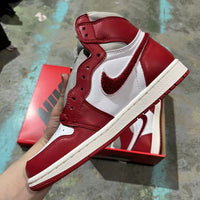 High Top Sneakers, White Red Gray Colorway, Lace Up Design, Casual Gift for Sneaker Fans