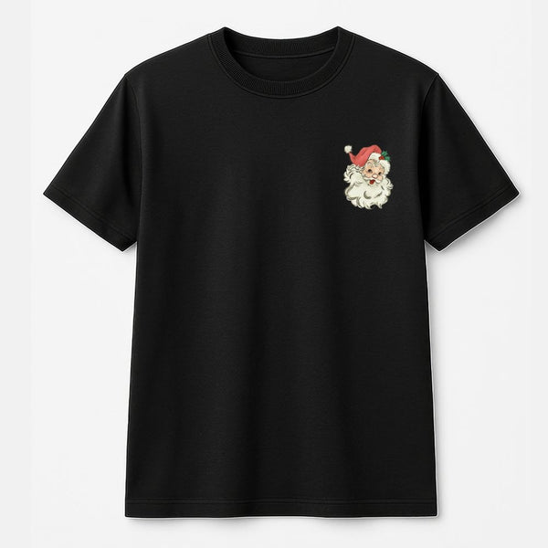 Retro Santa Claus Shirt, Vintage Santa T-Shirt, Minimalist Christmas Graphic Tee, Adorable Holiday Santa T-Shirt