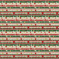 Candy Cane Stripe Gift Wrap, Christmas Wrapping Paper, Red Green Gold Polka Dot Holiday Paper, Festive Present Wrap, Seasonal Roll