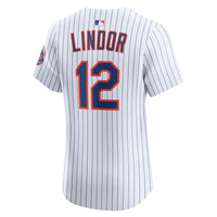 New York Mets Francisco Lindor White Home Elite Player Jersey