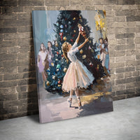 Clara Dance Impressionist Canvas Print, Nutcracker Ballet Canvas Wall Art, Holiday Nutcracker Canvas Decor, Christmas Seasonal Wall Art