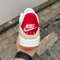 Low Top Sneakers, Beige White Colorway, Lace Up Design, Casual Gift for Sneaker Fans