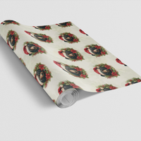 Festive Forest Wildlife Gift Wrap, Santa Woodland Bear Christmas Wrapping Paper, Adorable Animal Holiday Wrapping Paper, Nature Lover Gift Wrap