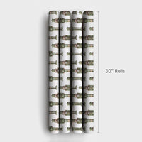 Camo Soldier Christmas Gift Wrap, Military Camouflage Nutcracker Wrapping Paper, Army Holiday Wrapping Paper Roll, Patriotic Present Wrap