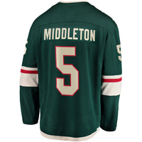 Minnesota Wild Jake Middleton Green Home Breakaway Player Jersey