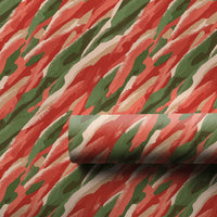 Abstract Modern Christmas Gift Wrap, Red and Green Brushstroke Wrapping Paper, Artistic Holiday Wrapping Paper Roll, Elegant Present Wrap