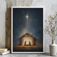 Bethlehem Star Nativity Wall Art, Nativity Scene Canvas Print, Holy Night Christian Canvas, Religious Nativity Decor, Christmas Faith Present