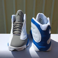 Sneakers, Blue White Gray Colorway, Lace Up Design, Casual Gift for Sneaker Fans