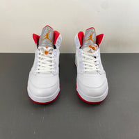 Retro High Top Sneakers, White Orange Colorway, Lace Up Design, Casual Gift for Sneaker Fans