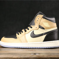 Sneakers, Beige Black Colorway, Lace Up Design, Casual Gift for Sneaker Fans