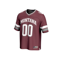 #00 Montana Grizzlies Lightweight Collegiate Football Fashion Jersey - Maroon
