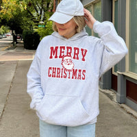 Retro Distressed Santa Claus Sweatshirt, Merry Christmas Santa Hoodie, Festive Xmas Holiday Hooded Pullover, Winter Vintage Top